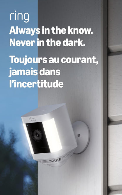 Ring Spotlight Camera Plus Battery - White