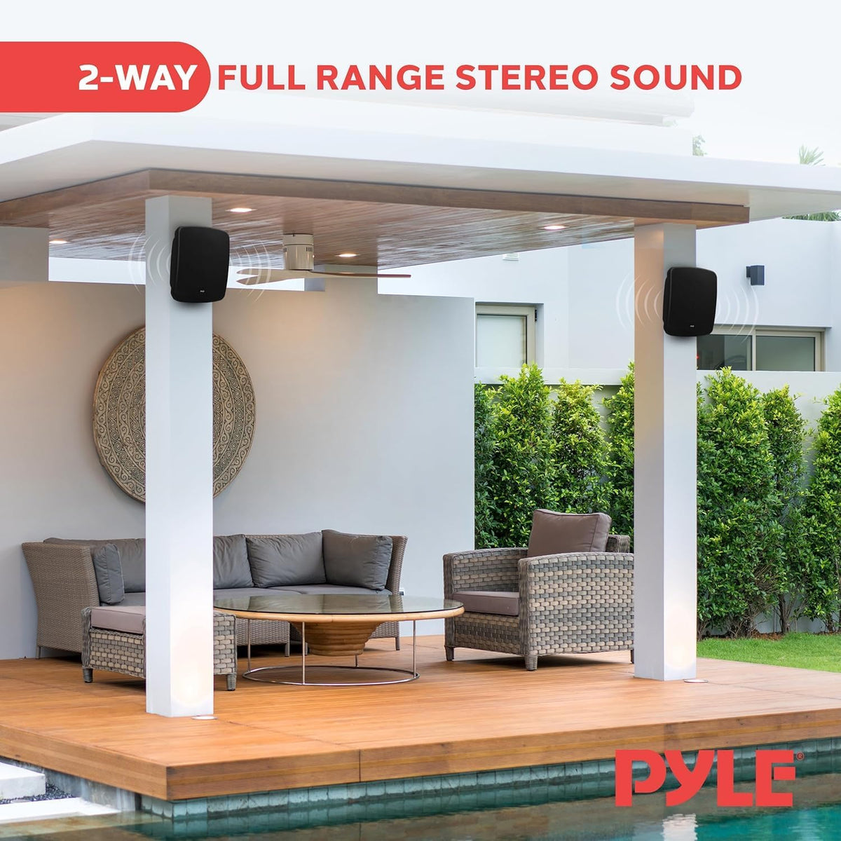 Pyle Outdoor Bluetooth Speakers – Waterproof 5.25