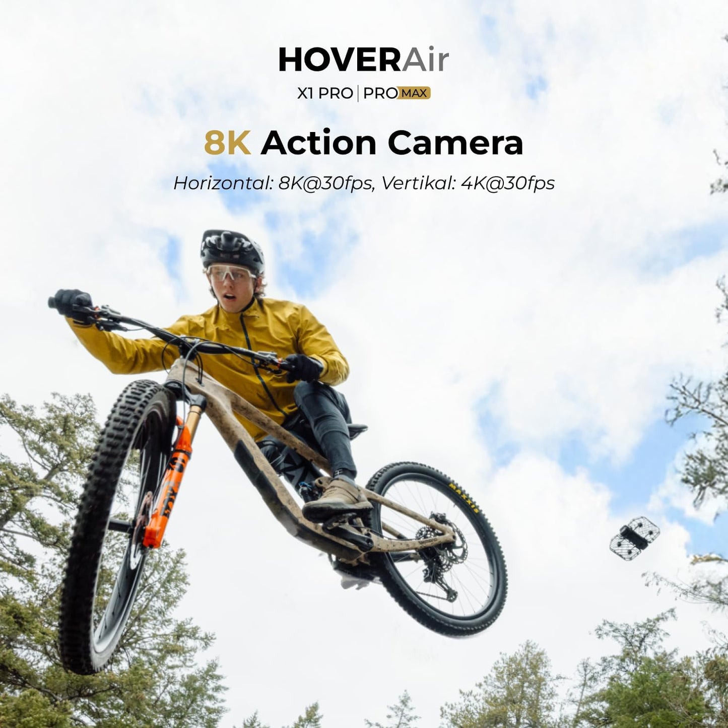 HOVERAir X1 PROMAX 8K Drone - Cycling Combo