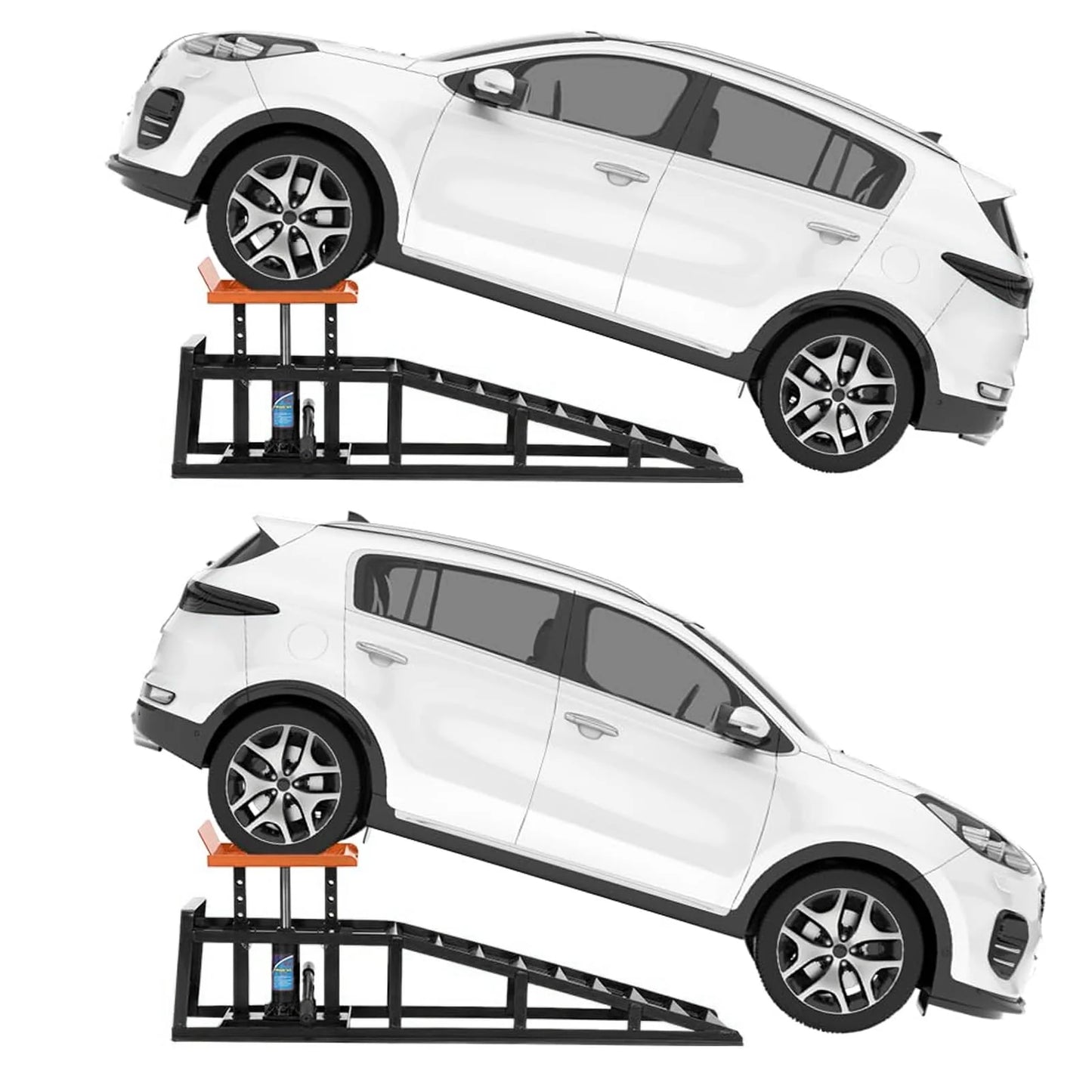 Garvee 5 Ton Hydraulic Car Ramps Heavy Duty Vehicle Lift - Black - PICK UP ONLY