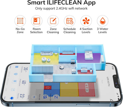 ILIFE A12 Pro Robot Vacuum and Mop Combo