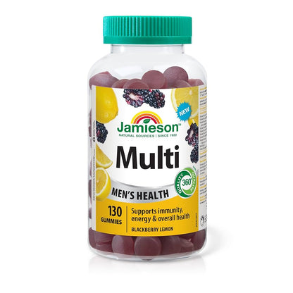 Jamieson Men's Multivitamin Gummies Blackberry Lemon Flavour, 130 Count (3 Pack)