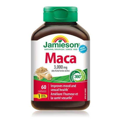 Jamieson Maca 3,000 mg, 60 Capsules (3 Pack)