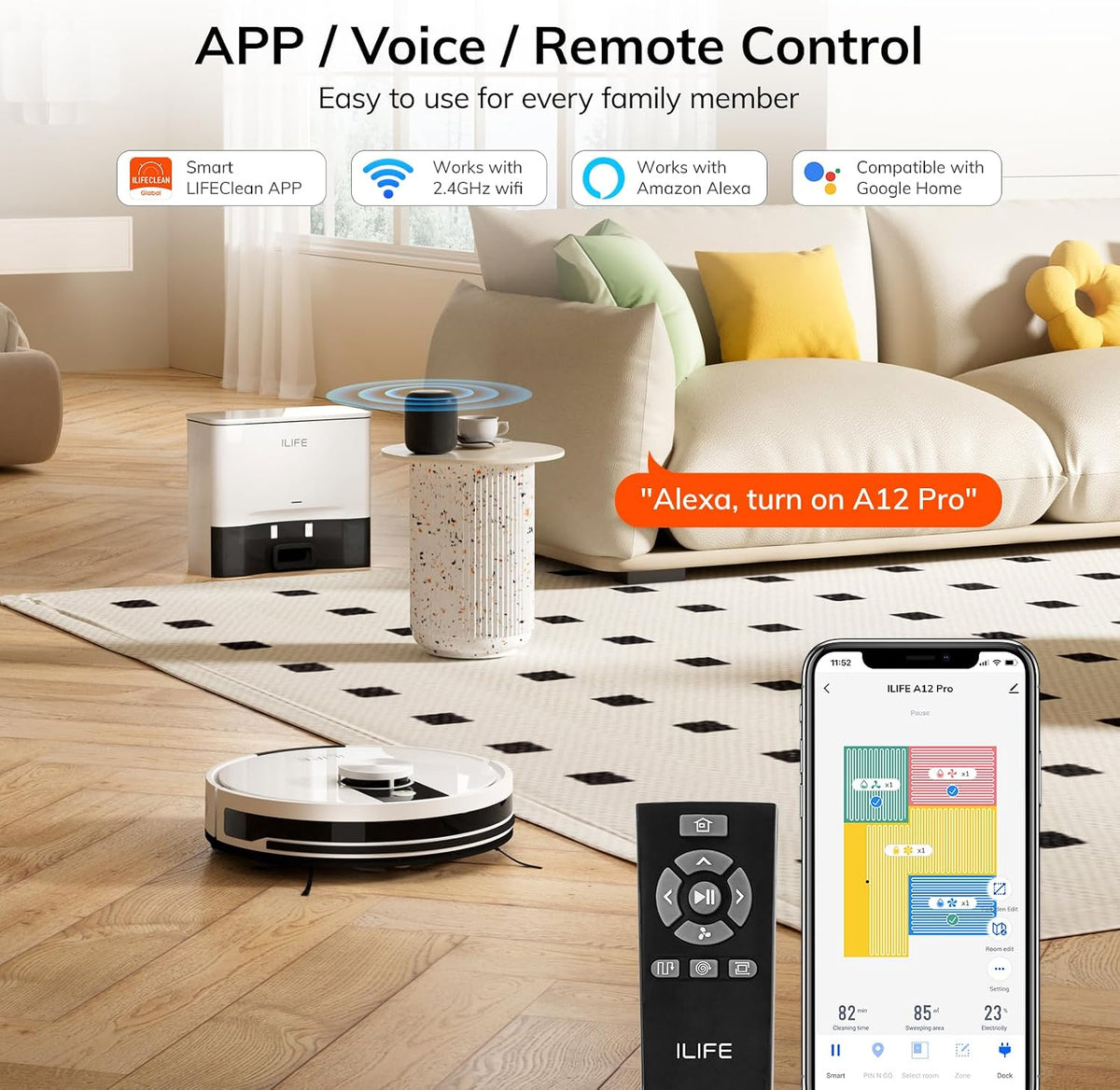 ILIFE A12 Pro Robot Vacuum and Mop Combo