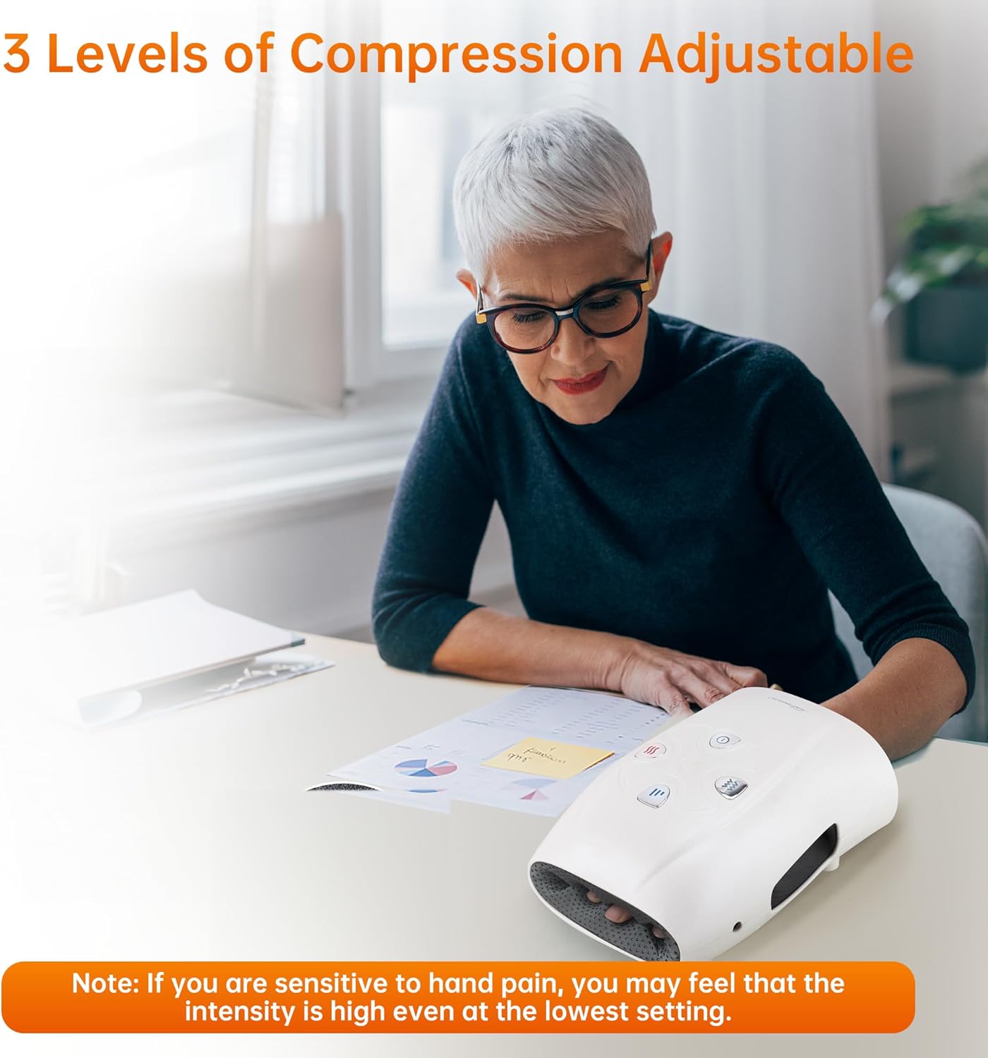 Snailax Hand Massager with Heat & Vibration