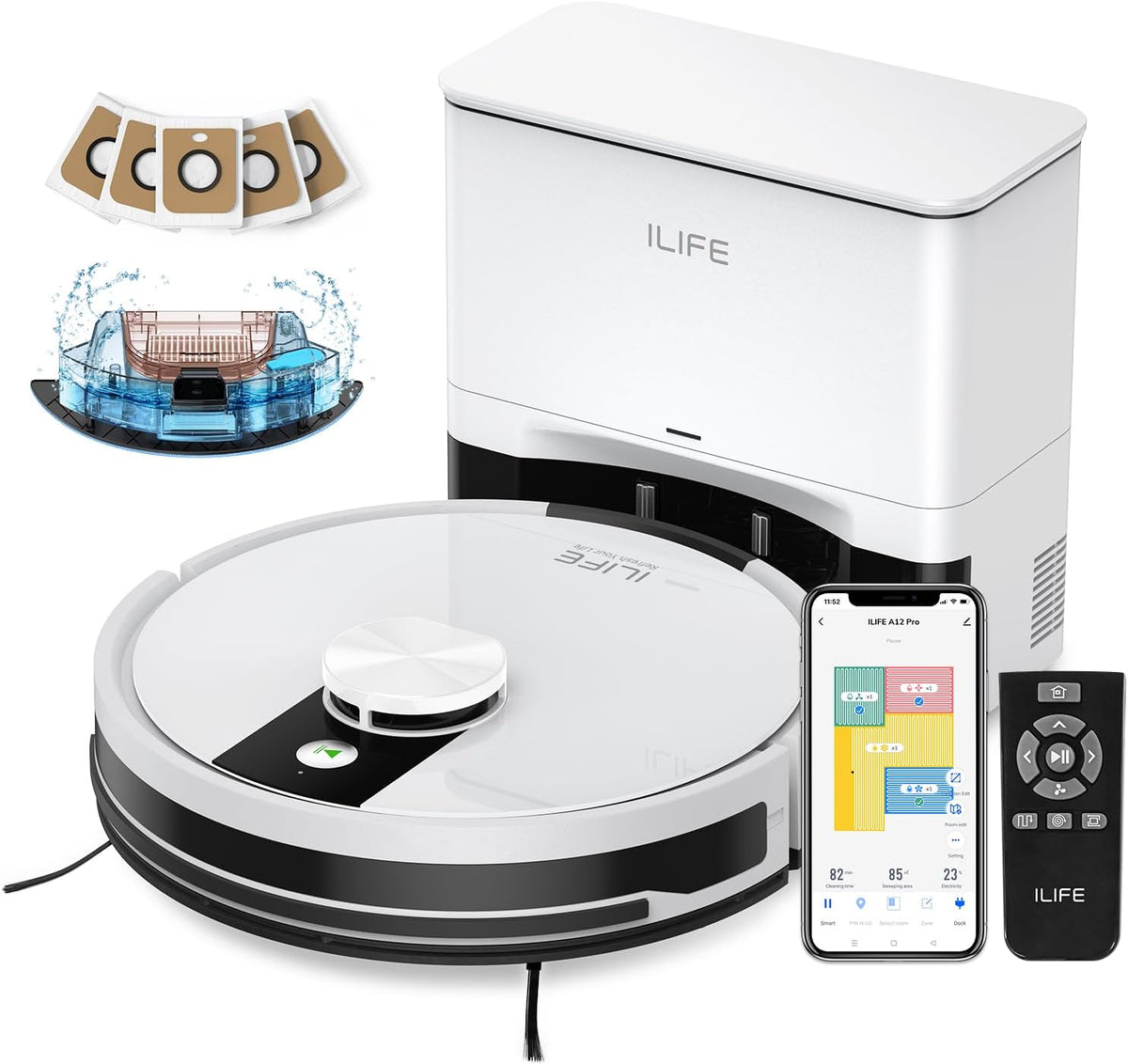 ILIFE A12 Pro Robot Vacuum and Mop Combo