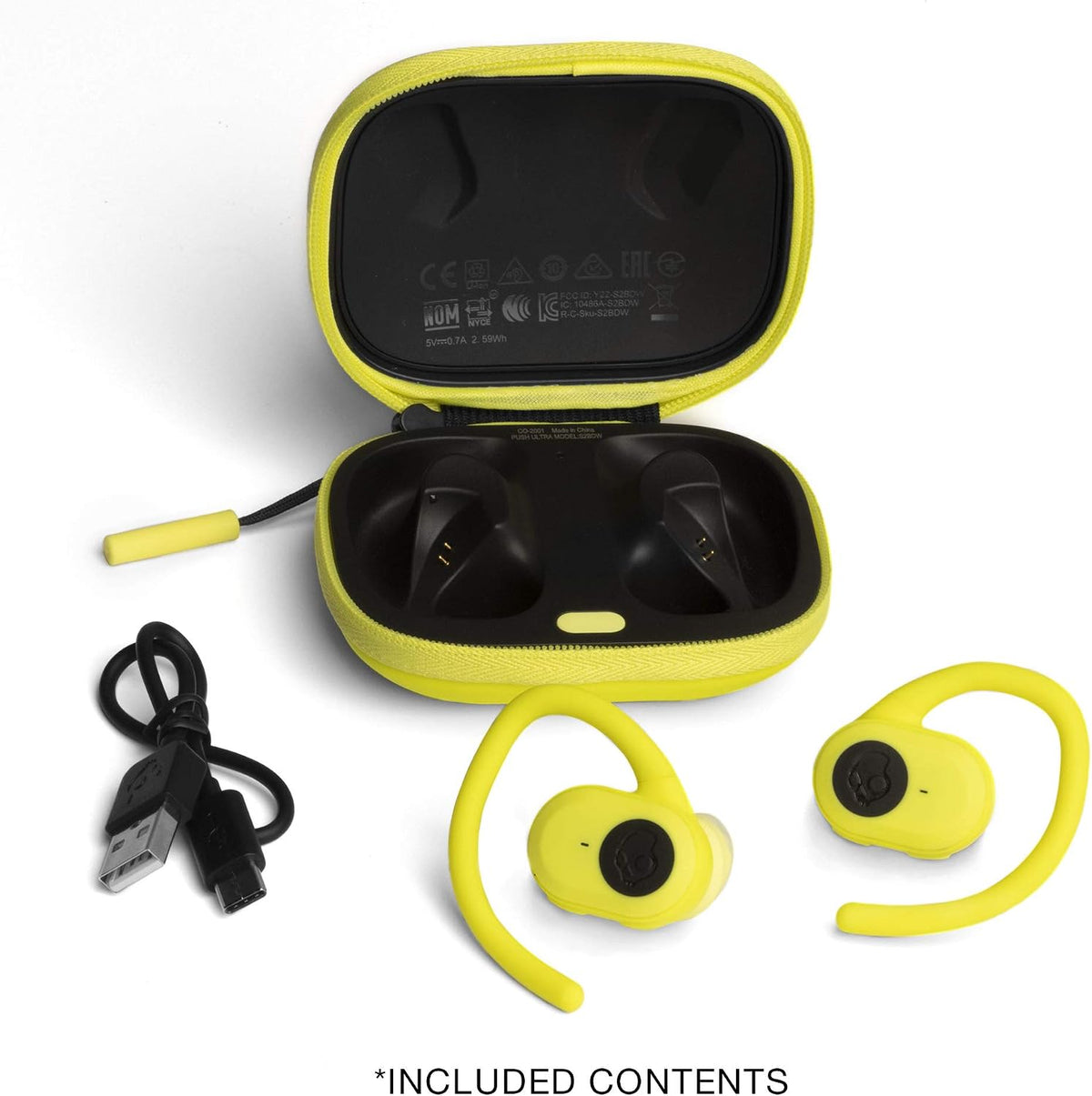 Skullcandy Push Ultra True Wireless Earbuds, Electric Yellow