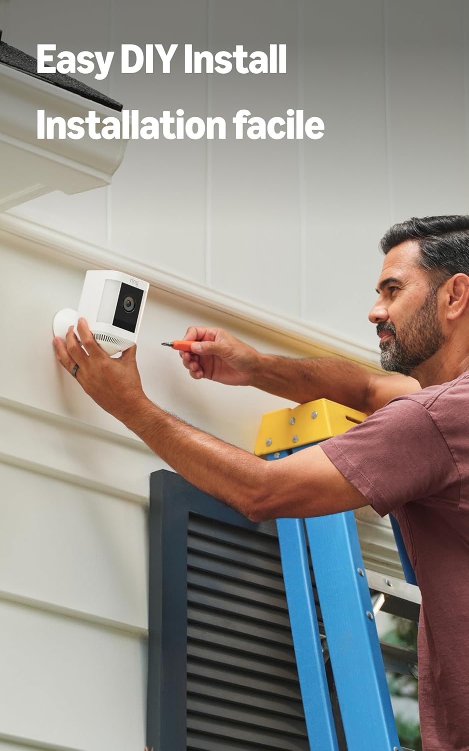 Ring Spotlight Camera Plus Battery - White