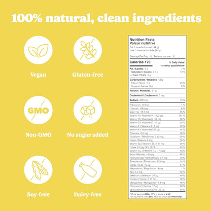 Good Protein All-in-One Shake, Plant-Based Protein Powder, Bananas & Cream 880g