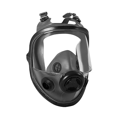 Honeywell 54001 North 5400 Series Full Face Facepiece, Elastomeric, Medium/Large