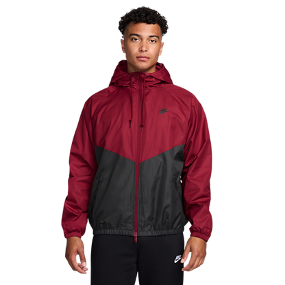 Nike NSW Windrunner Jacket - Black / Team Crimson