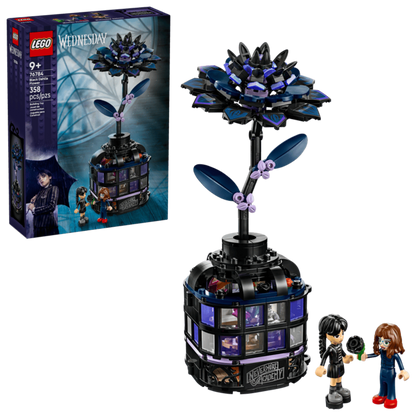 Lego Wednesday Black Dahlia Flower