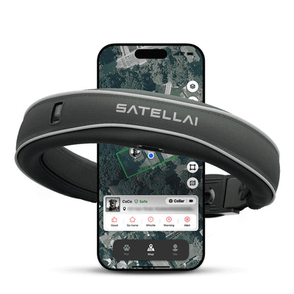 SATELLAI Smart Collar and GPS Dog Fence - Grey