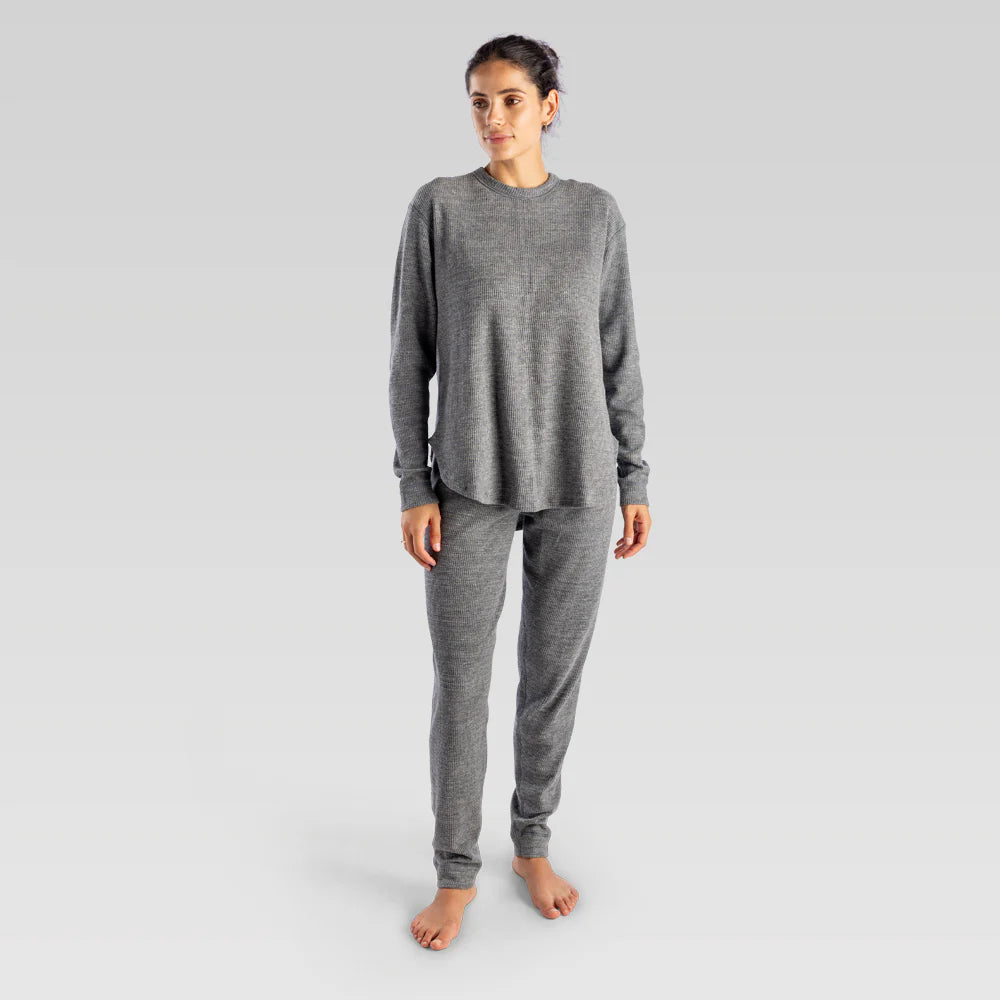 Stanfield's Women's 2 Piece Waffle Lounge Set - Heritage Grey