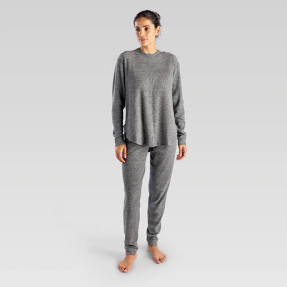 Stanfield's Women's 2 Piece Waffle Lounge Set - Heritage Grey