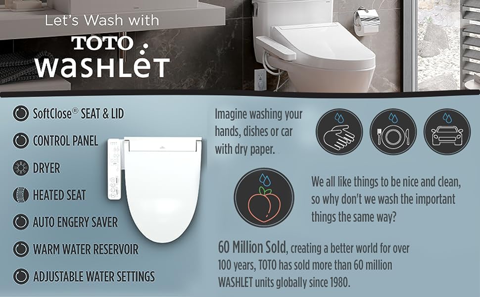 TOTO SW3023#01 Washlet, Cotton White