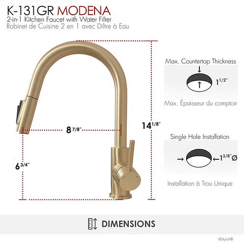 MODENA K-131GR Kitchen Faucet
