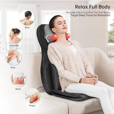 Snailax Shiatsu Massage Chair Neck Back Massager with Heat & Compress - PICK UP ONLY
