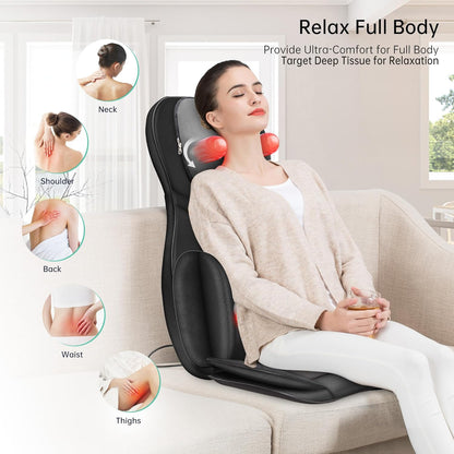 Snailax Shiatsu Massage Chair Neck Back Massager with Heat & Compress - PICK UP ONLY