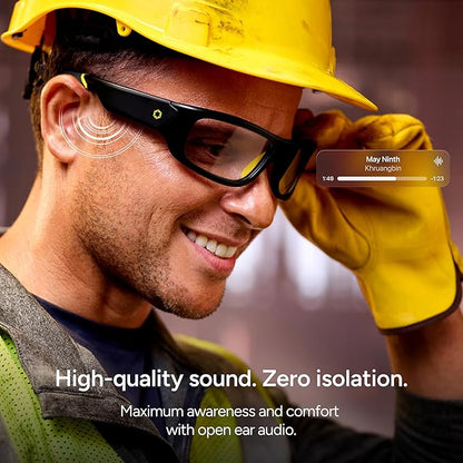 Lucyd Armor Smart Safety Glasses | ANSI Z87.1 Bluetooth Audio & Open-Ear Speakers