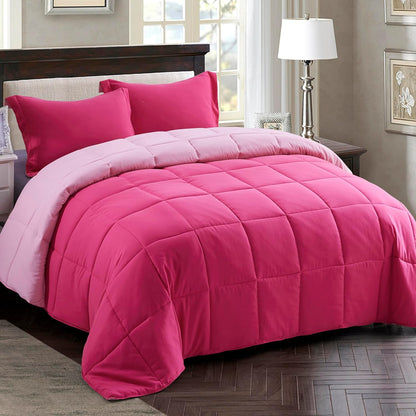 HIG 3pc Down Alternative Comforter Set - Queen / Pink