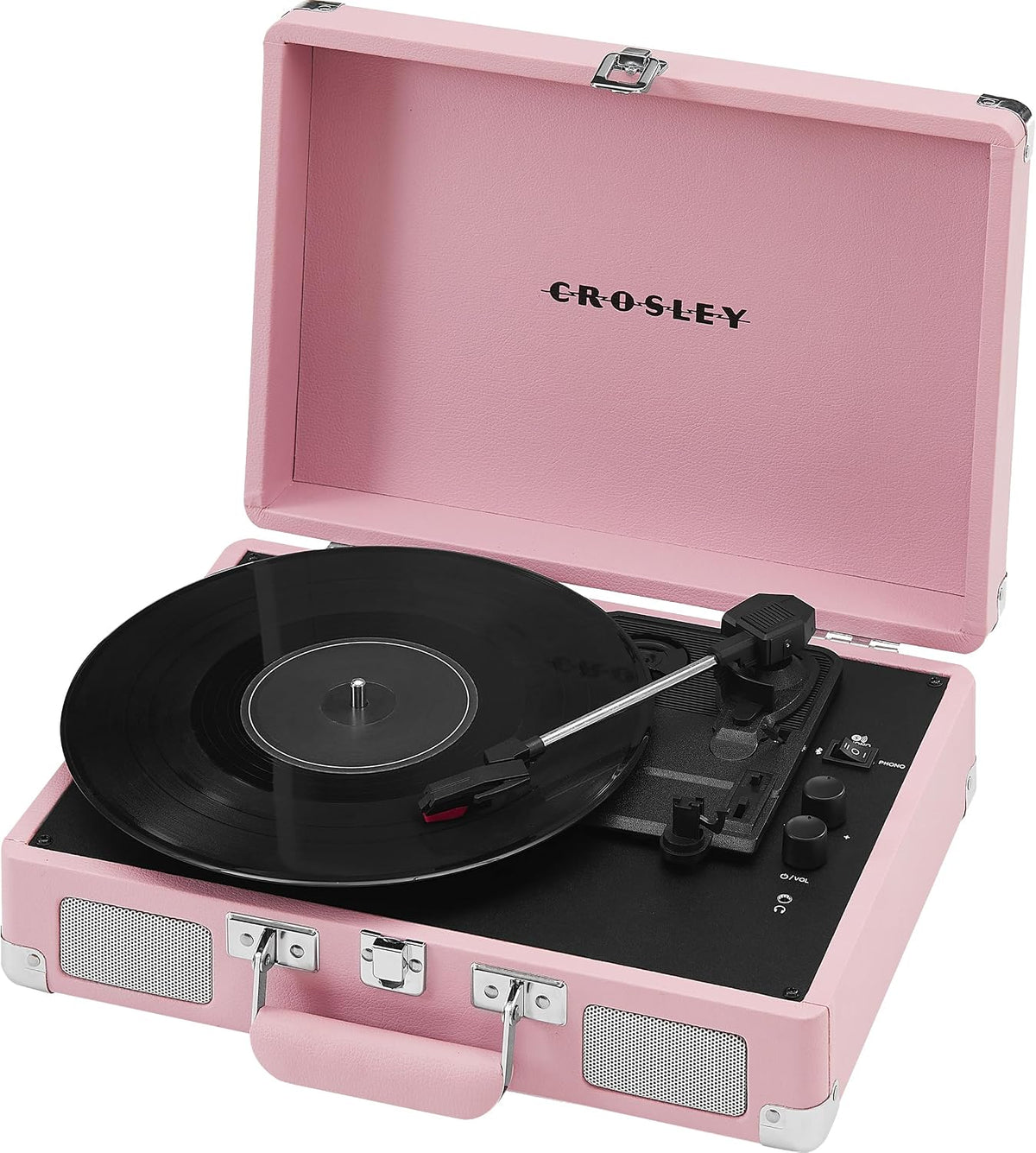 Crosley CR8005E-BH Cruiser Plus Record Player, Blush