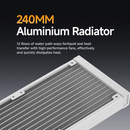 Ocypus Iota L24 WH Aio CPU Cooler with Digital Display 240mm