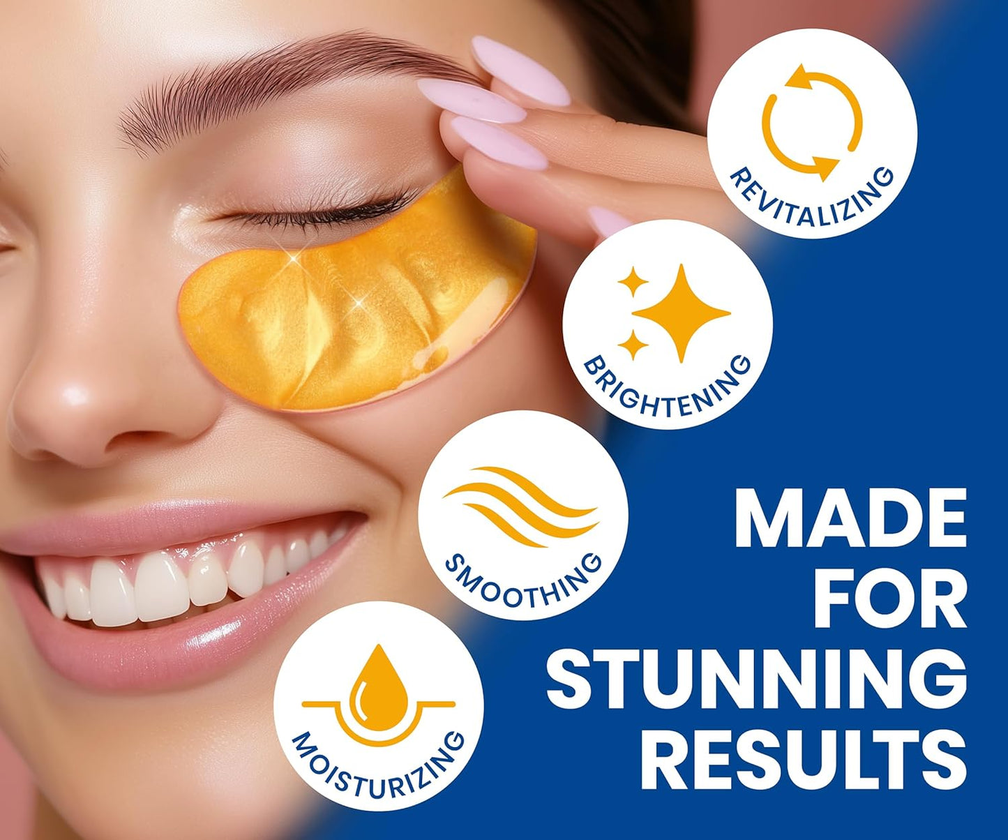 Stylia 24K Gold Eye Mask - 30 Pairs - 2 Pack