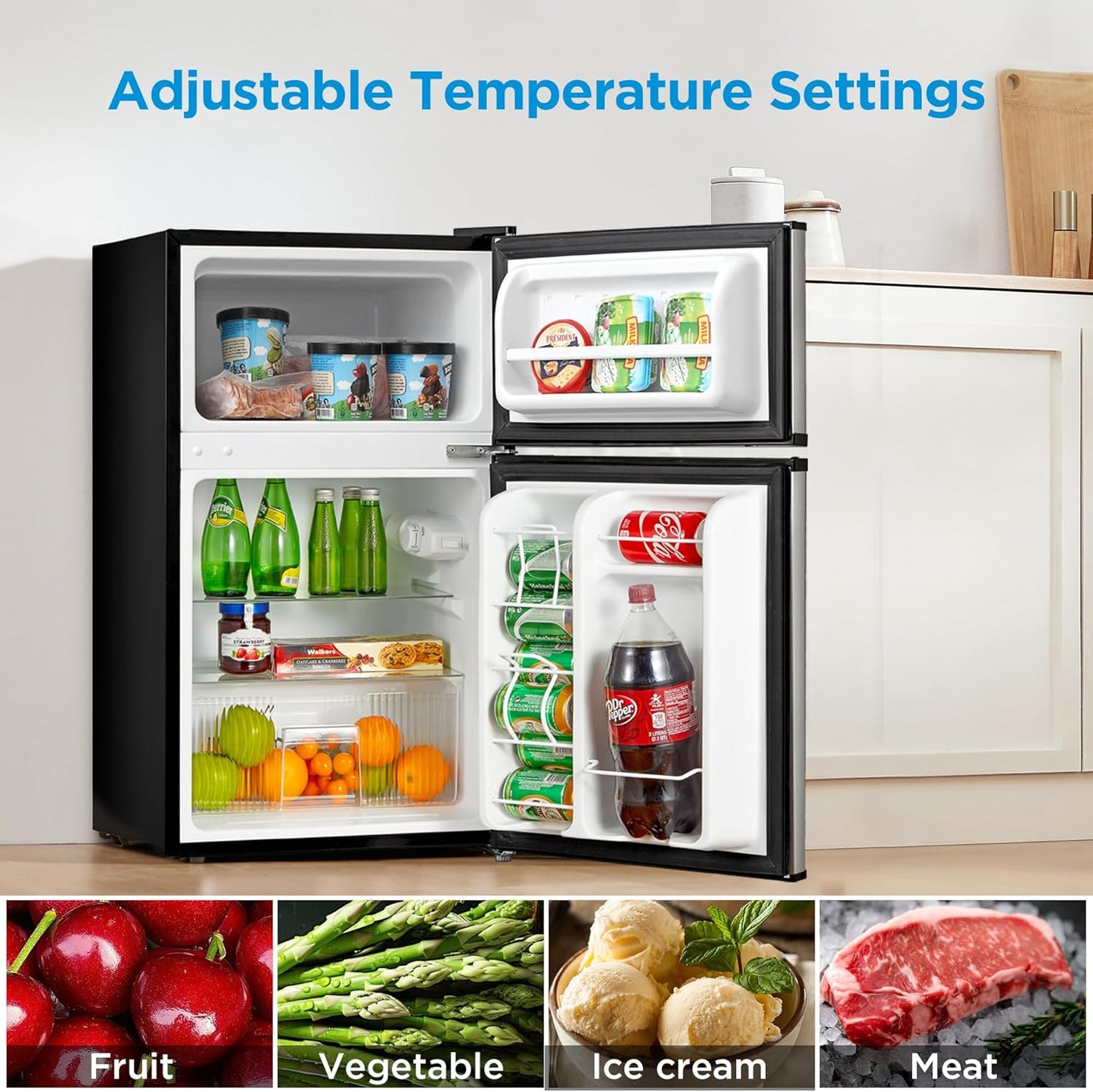 Midea 3.1 Cu Ft Mini Fridge with Freezer Energy Star Compact Refrigerator - PICK UP ONLY