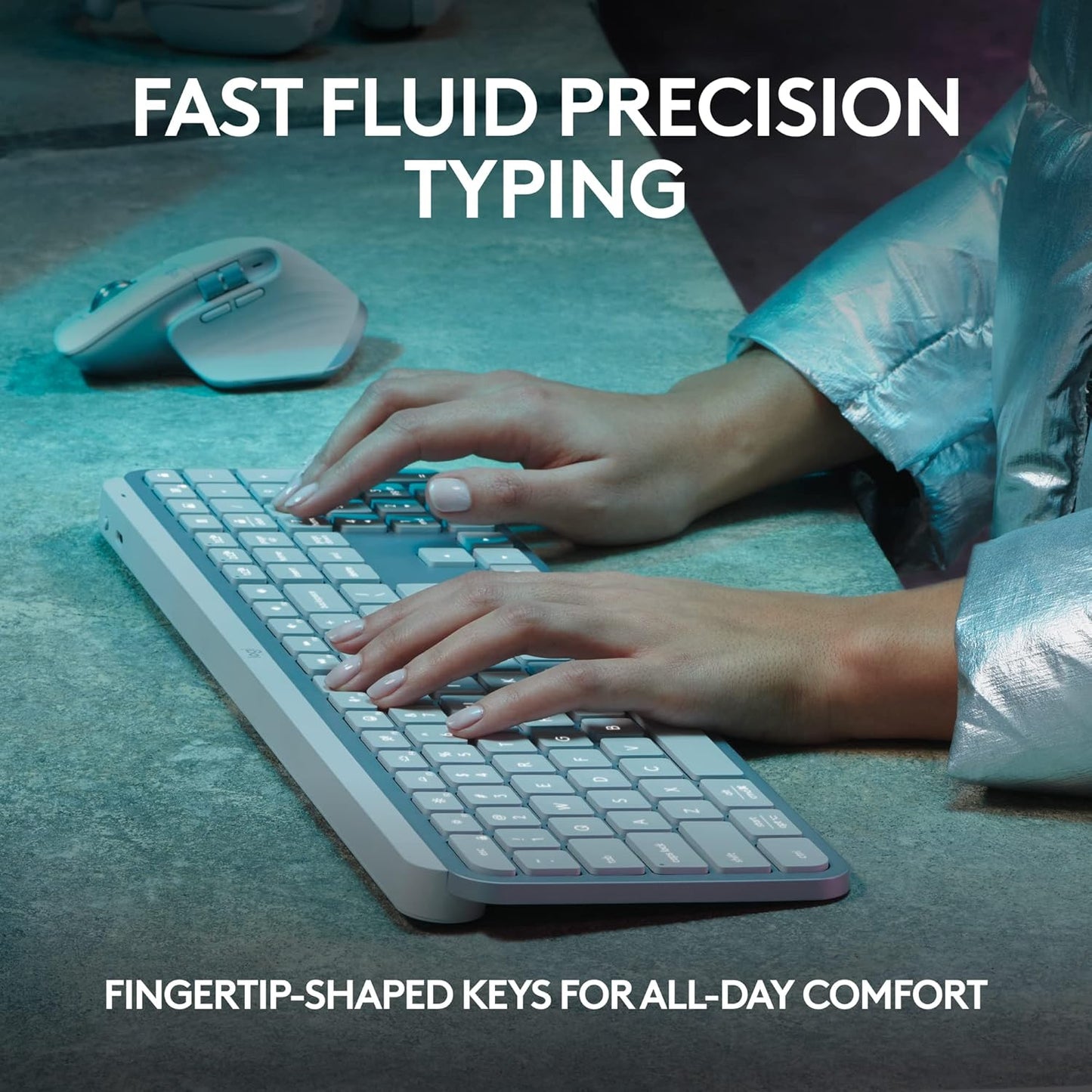 Logitech MX Keys S Full Size Scissor Keyboard for PC and Mac