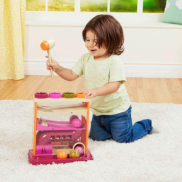 B Toys Pound-A-Ball Toy Whacky Ball – Fuchsia