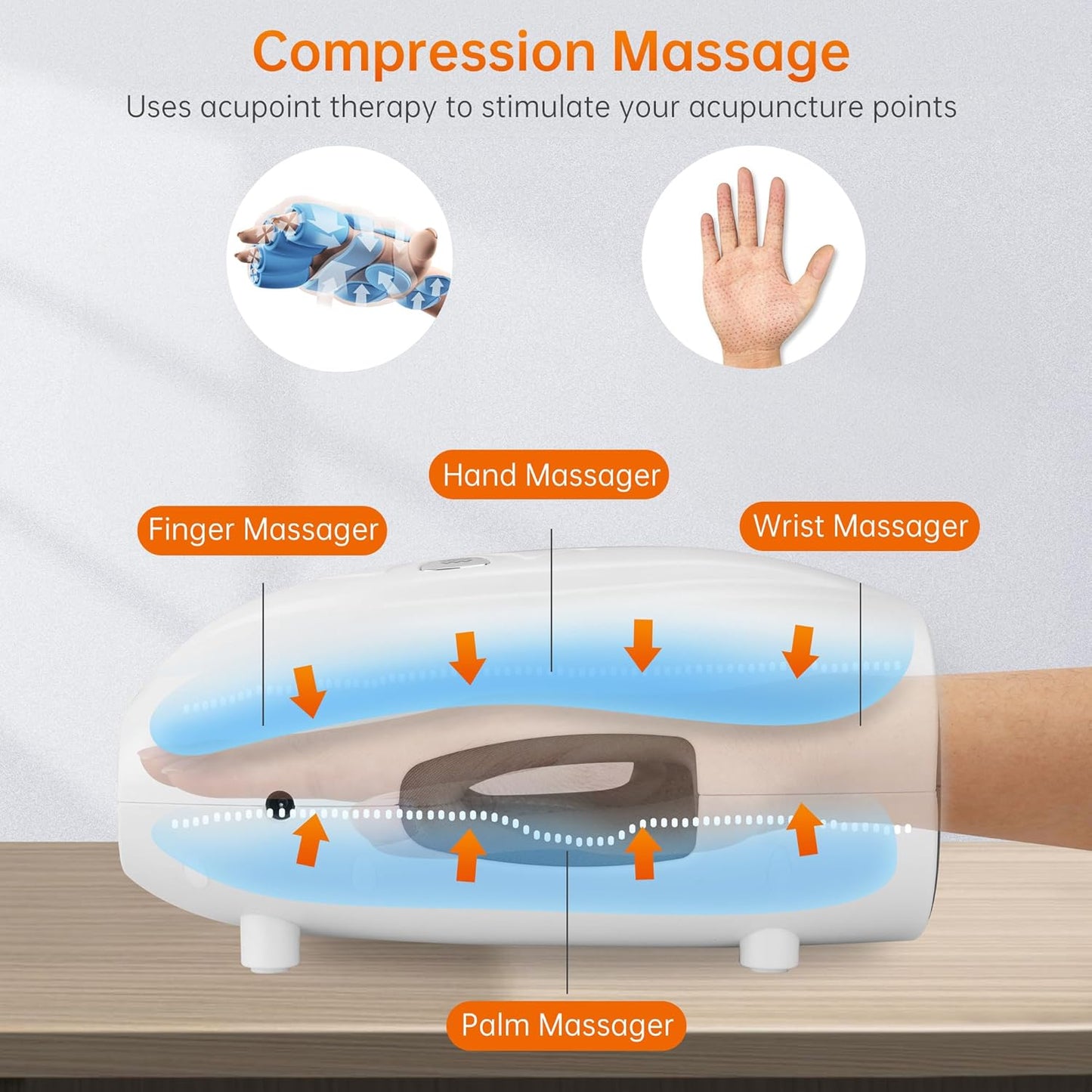 Snailax Hand Massager with Heat & Vibration