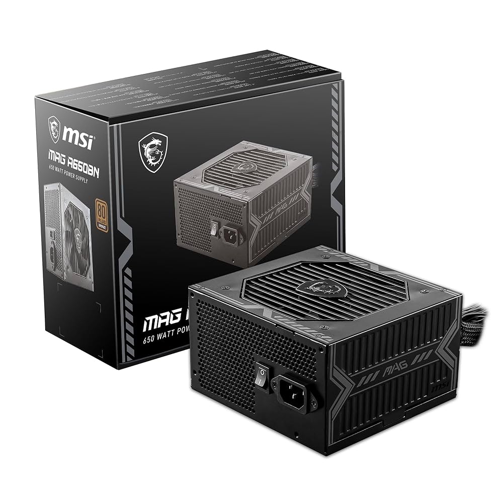 MSI MAG A650BN 650W 80+ Bronze ATX PSU Power Supply