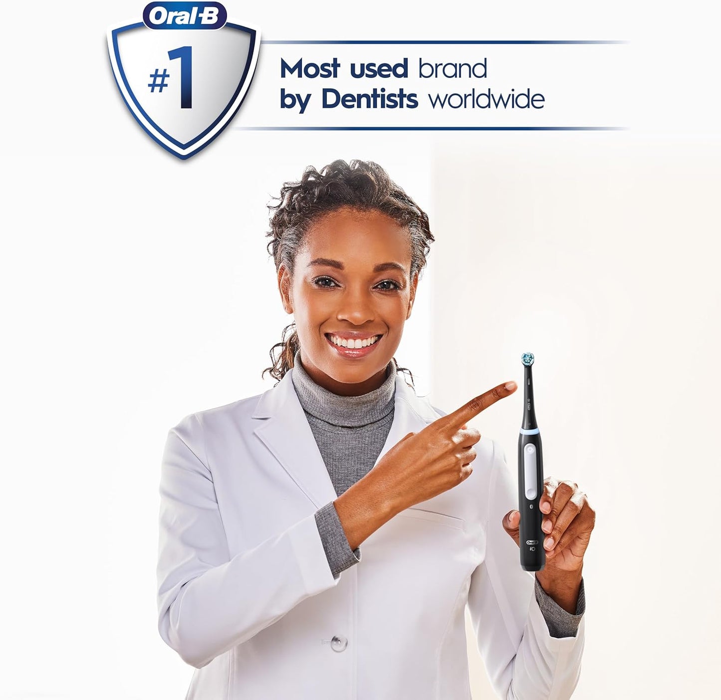 Oral-B iO Series 4 Electric Toothbrush with (1) Brush Head, Rechargeable, Icy Blue