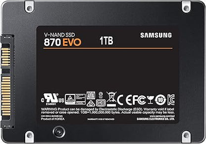 SAMSUNG 870 EVO SATA III SSD 1TB 2.5” Internal Solid State Drive