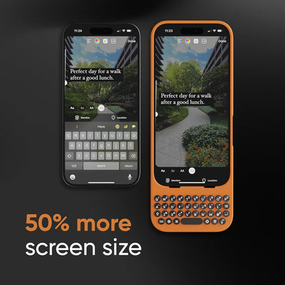 Clicks Keyboard for iPhone 16 pro max  – Keyboard Case for Premium Typing Experience – Faster, Accurate Typing, Charge as Normal – Onyx