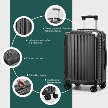 Joyway 7-Piece Luggage Set - Hardshell Spinner Suitcase Set with TSA Lock