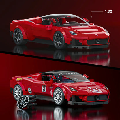 Mattel Brick Shop Hot Wheels Maserati MC20 Building Toy Kit (250 Pieces)