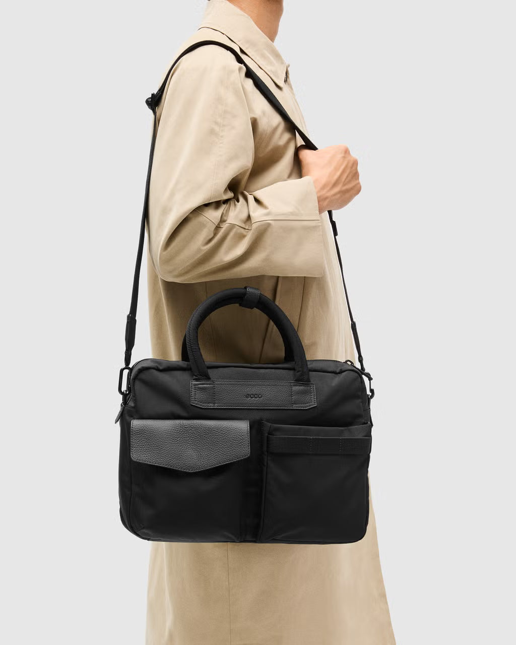 ECCO Voyager 12hr Folio Bag Textile & Leather Bag