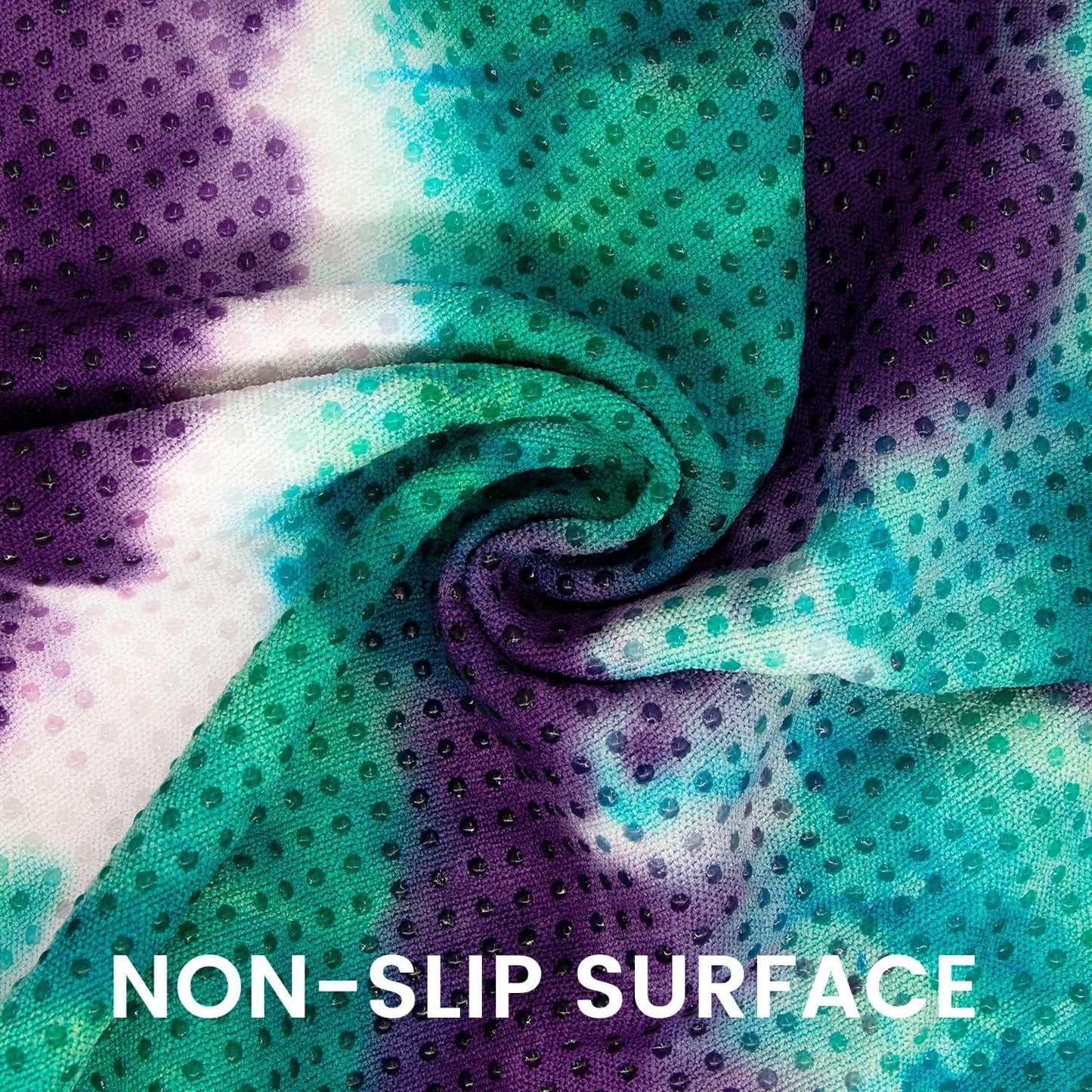 Hystrada Tie-Die Textures Non-Slip Hot Yoga Mat Towel with Bag