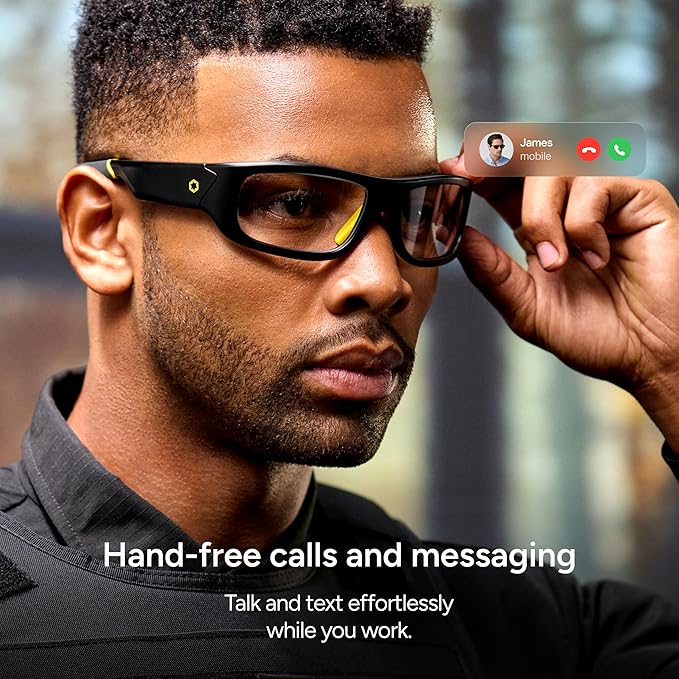 Lucyd Armor Smart Safety Glasses | ANSI Z87.1 Bluetooth Audio & Open-Ear Speakers