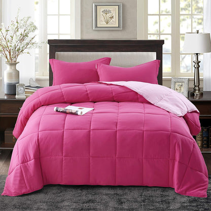 HIG 3pc Down Alternative Comforter Set - Queen / Pink