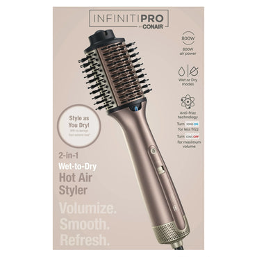 INFINITIPRO by Conair 2-in-1 Wet-or-Dry Hot Air Styler