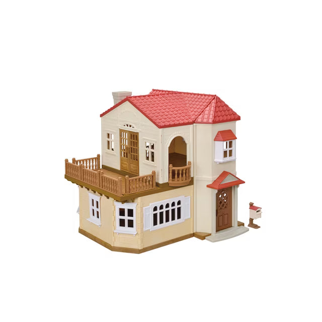 Calico Critters Red Roof Country Home Gift Set, Dollhouse Playset with Figures, Furniture and Accessories