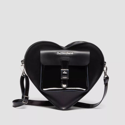 Dr. Martens Kiev Leather Hardware Heart Shaped Bag - Black