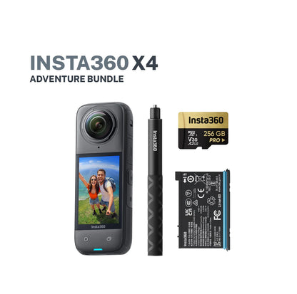 Insta360 X4 8K 360 Action Cam - Adventure Bundle