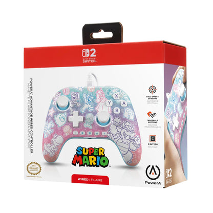 PowerA Advantage Wired Controller for Nintendo Switch 2 - Mushroom Kingdom