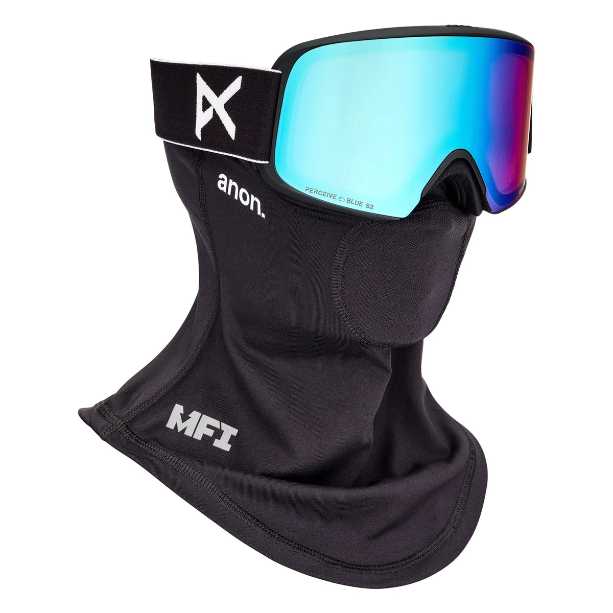 Anon M6 Low Bridge Fit Goggles - Black/Perceive Variable Blue