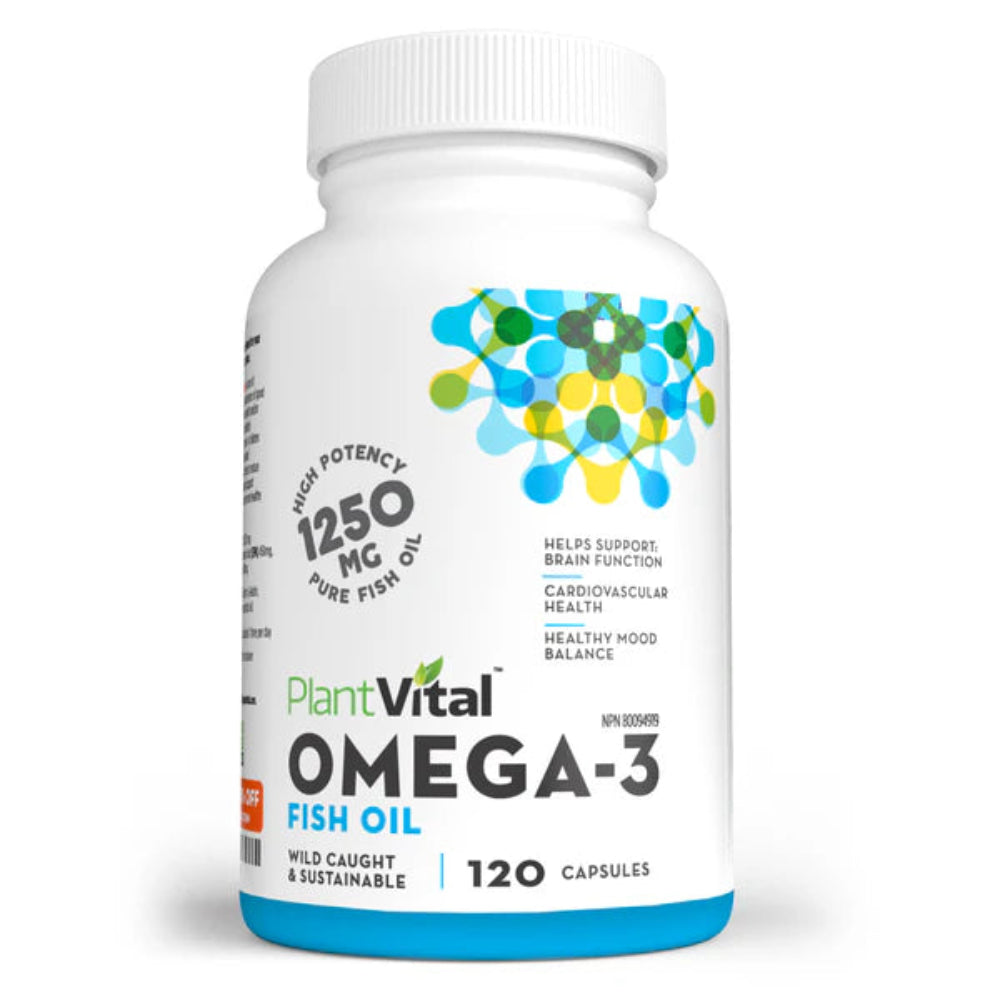 PlantVital Omega 3 Fish Oil, 120 Capsules