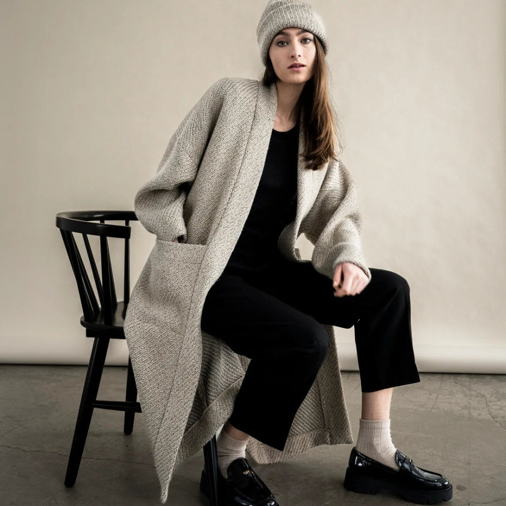 Bodybag by Jude Cambridge Cardigan in Sand